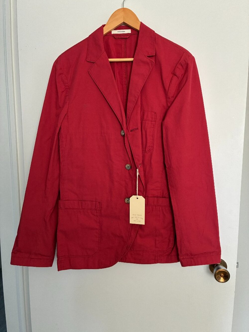 Blazer. NEW w tags. Sz 42/L. Chino Club Monaco. 100% cotton unlined.